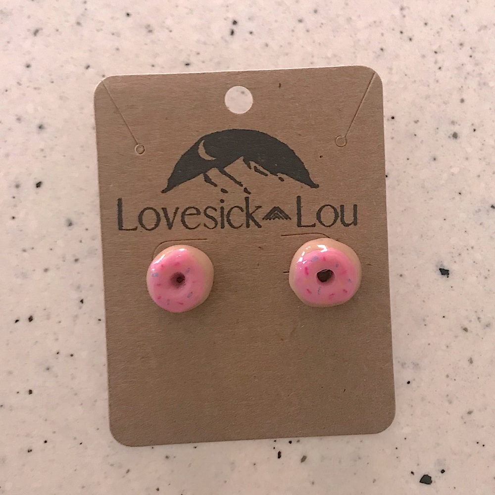 Adorable Handmade Polymer Donut Earrings - Picture 8 of 8